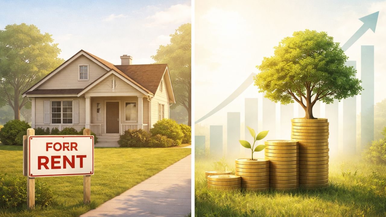 A house and a symbolic tree