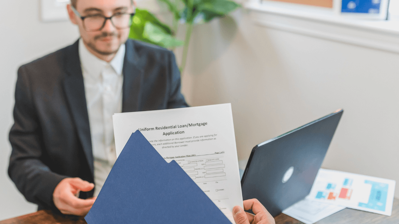Loan papers representing debt and financial burden