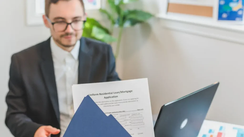 Loan papers representing debt and financial burden